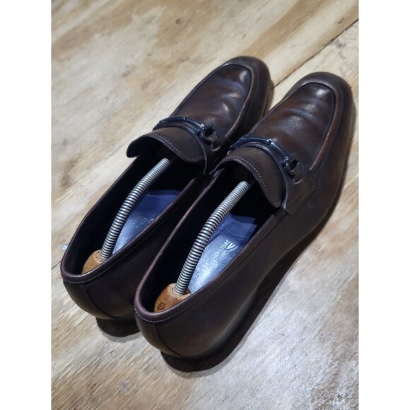 salvatore ferragamo horsebit loafers Men 9 Brown Leather Made In Italy main image 6